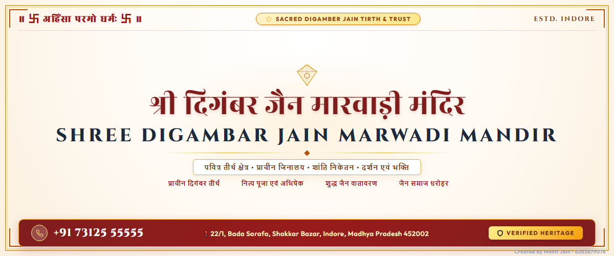 Shree Digambar Jain Marwadi Mandir Banner