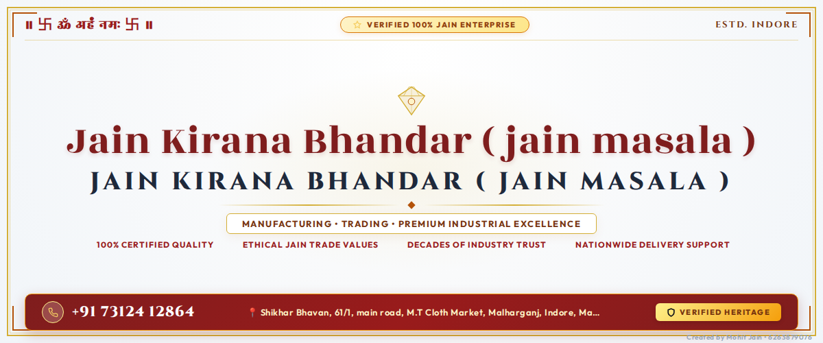 Jain Kirana Bhandar ( jain masala ) Banner
