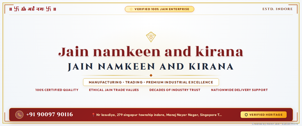 Jain namkeen and kirana Banner