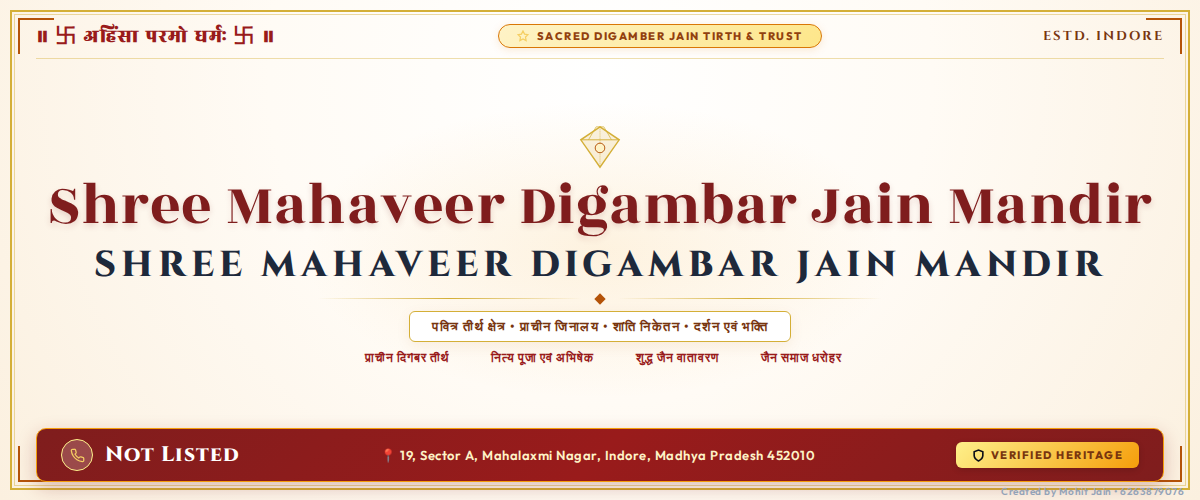 Shree Mahaveer Digambar Jain Mandir - Indore Banner