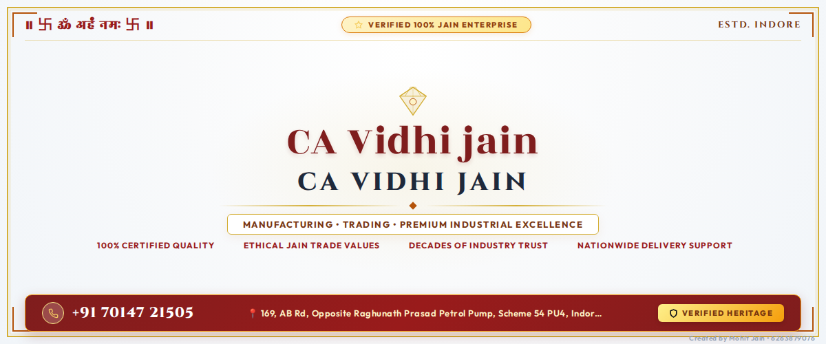 CA Vidhi jain Banner