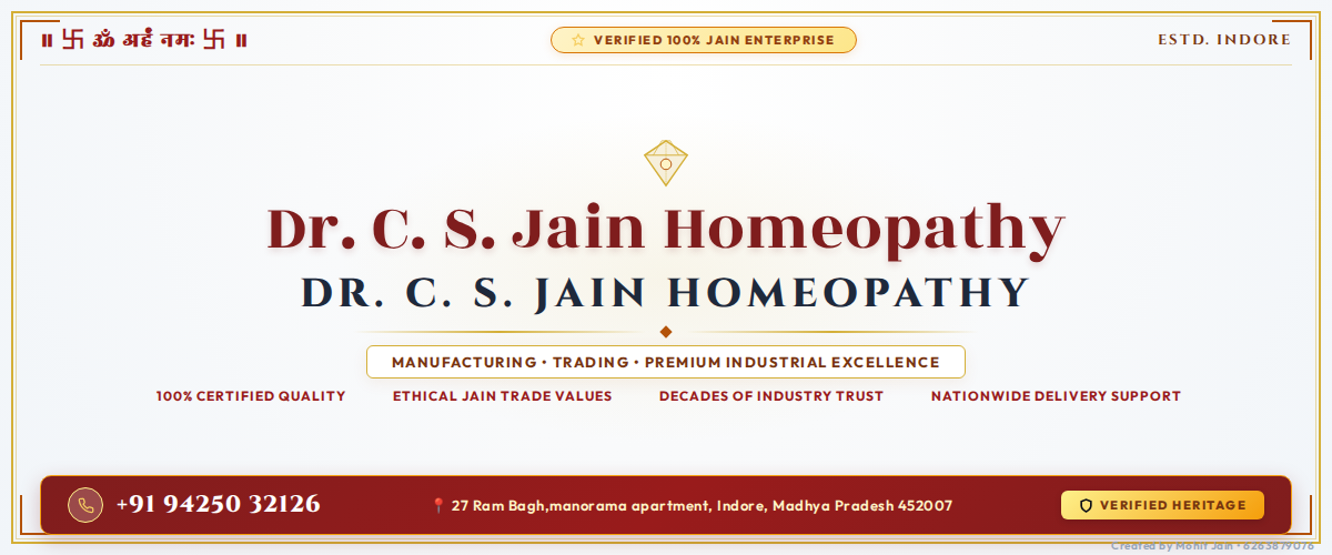 Dr. C. S. Jain Homeopathy - Indore Banner
