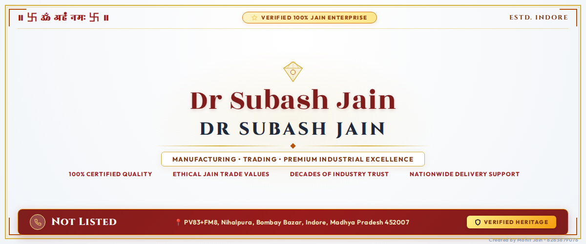 Dr Subash Jain Banner