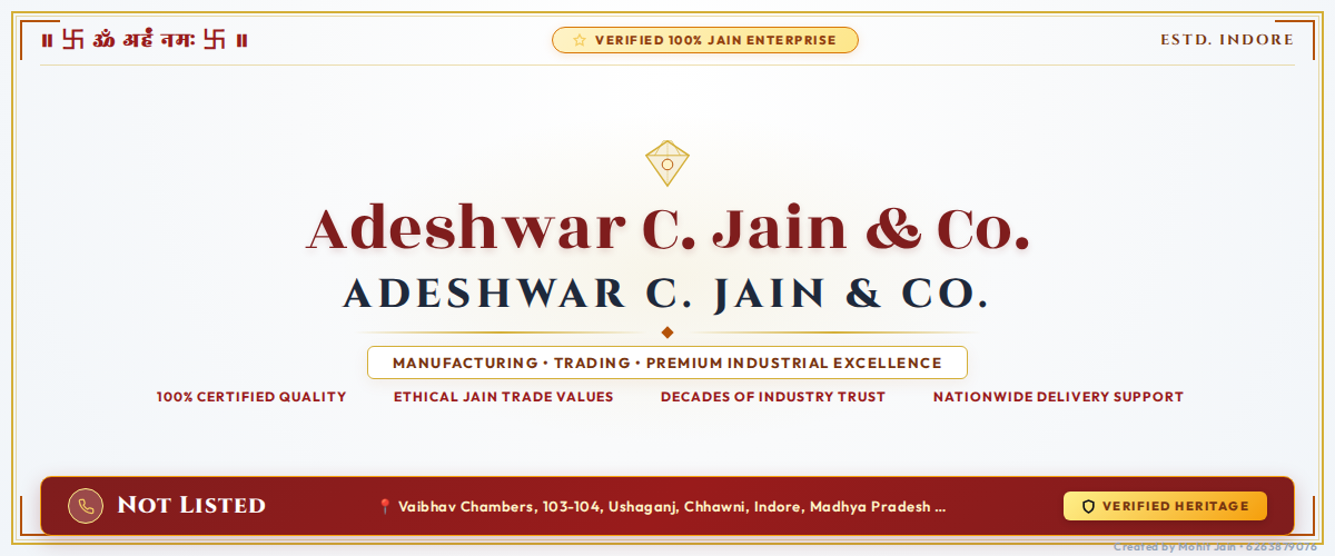 Adeshwar C. Jain & Co. - Indore Banner