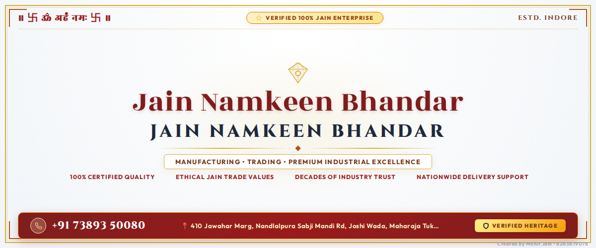 Jain Namkeen Bhandar - Indore Banner