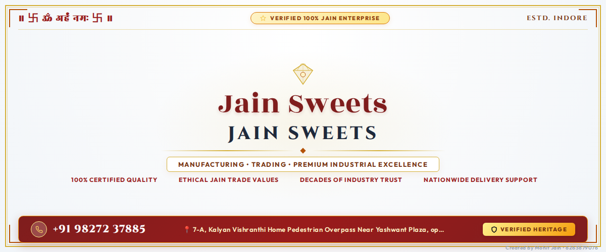 Jain Sweets - Indore Banner