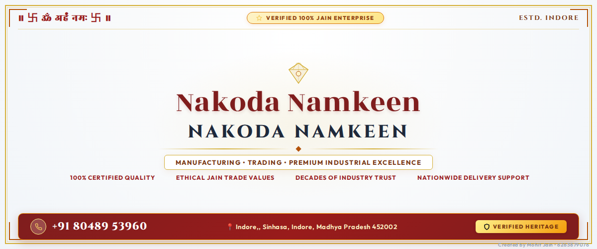 Nakoda Namkeen - Indore Banner