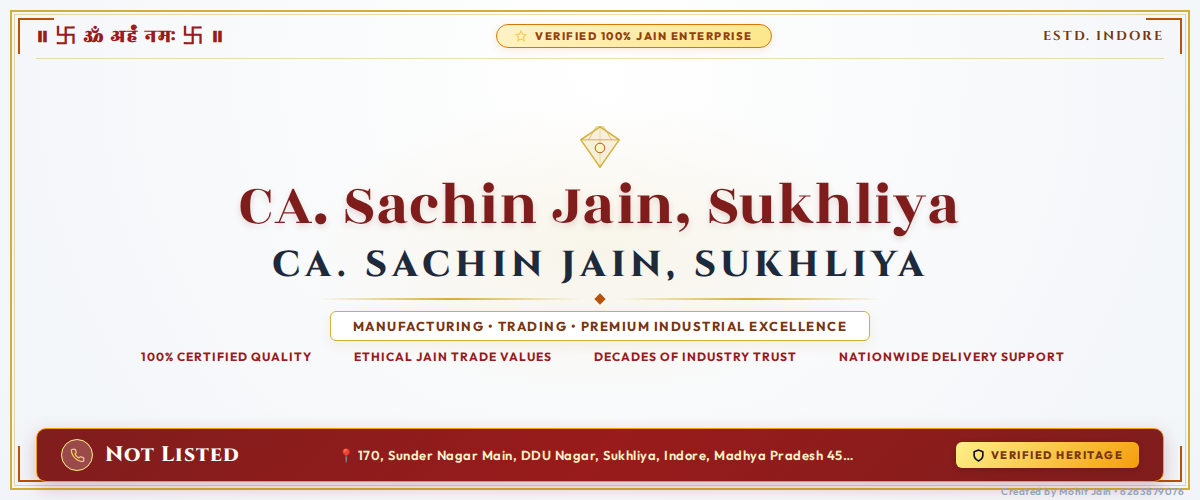 CA. Sachin Jain, Sukhliya Banner
