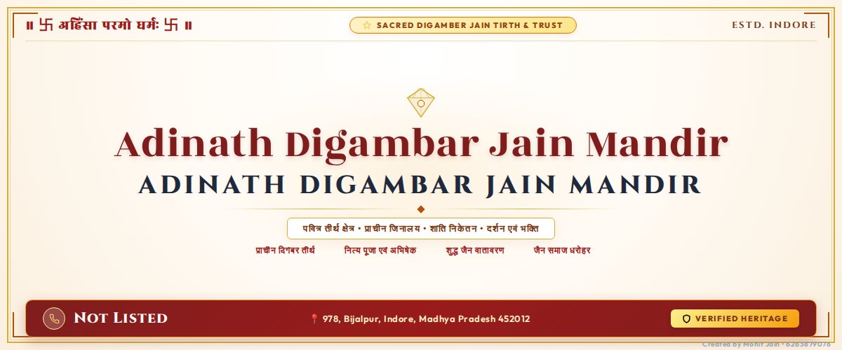 Adinath Digambar Jain Mandir Banner