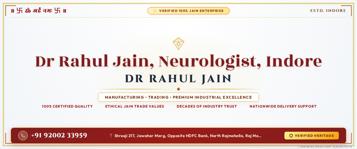 Dr Rahul Jain, Neurologist, Indore Banner
