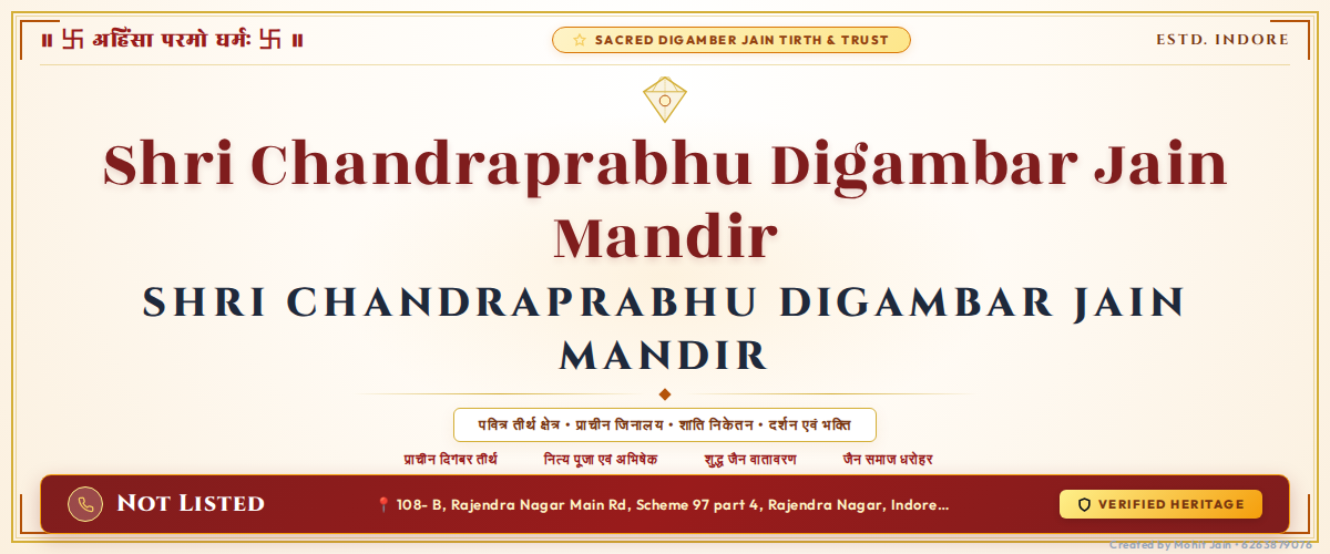 Shri Chandraprabhu Digambar Jain Mandir Banner