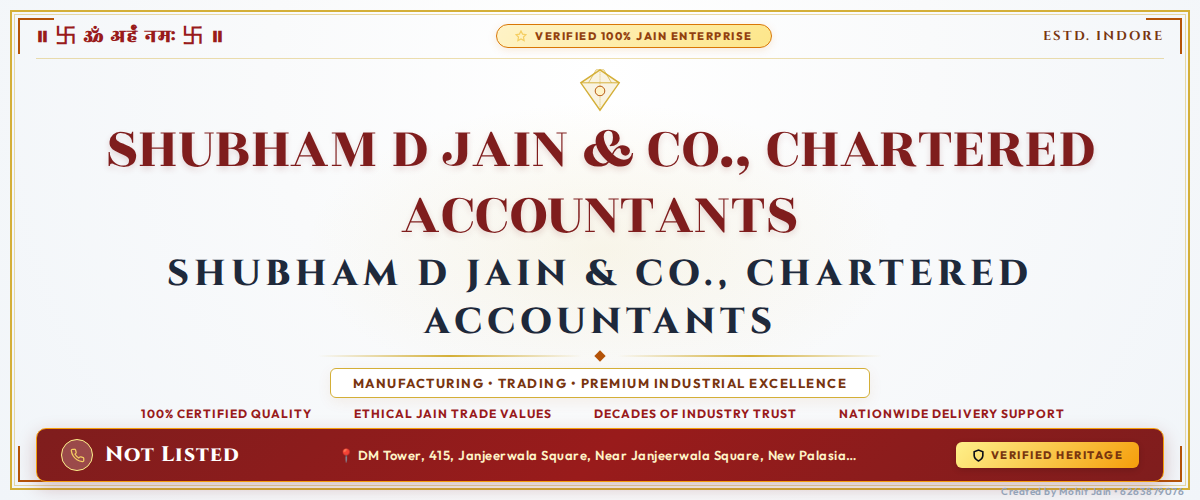 SHUBHAM D JAIN & CO., CHARTERED ACCOUNTANTS Banner