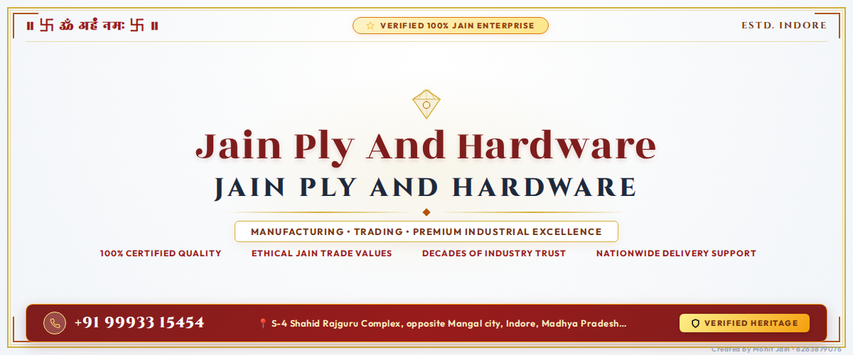 Jain Ply And Hardware Banner