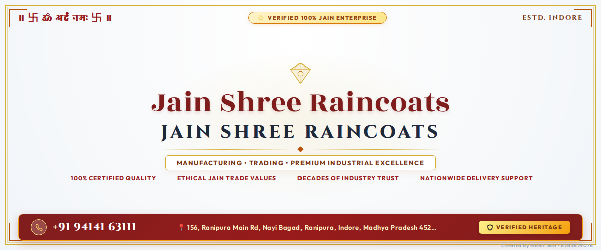 Jain Shree Raincoats Banner