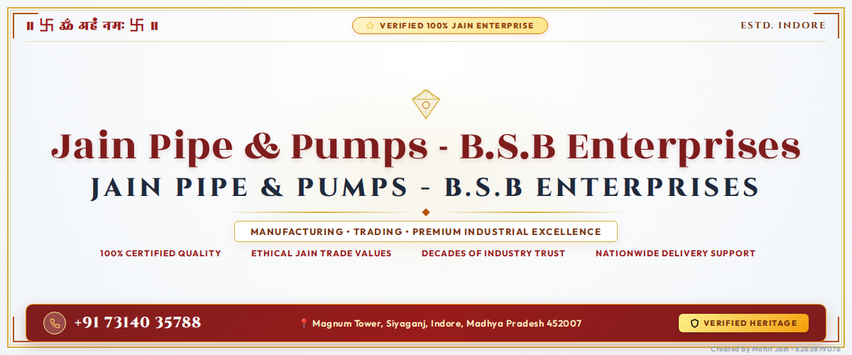 Jain Pipe & Pumps - B.S.B Enterprises Banner