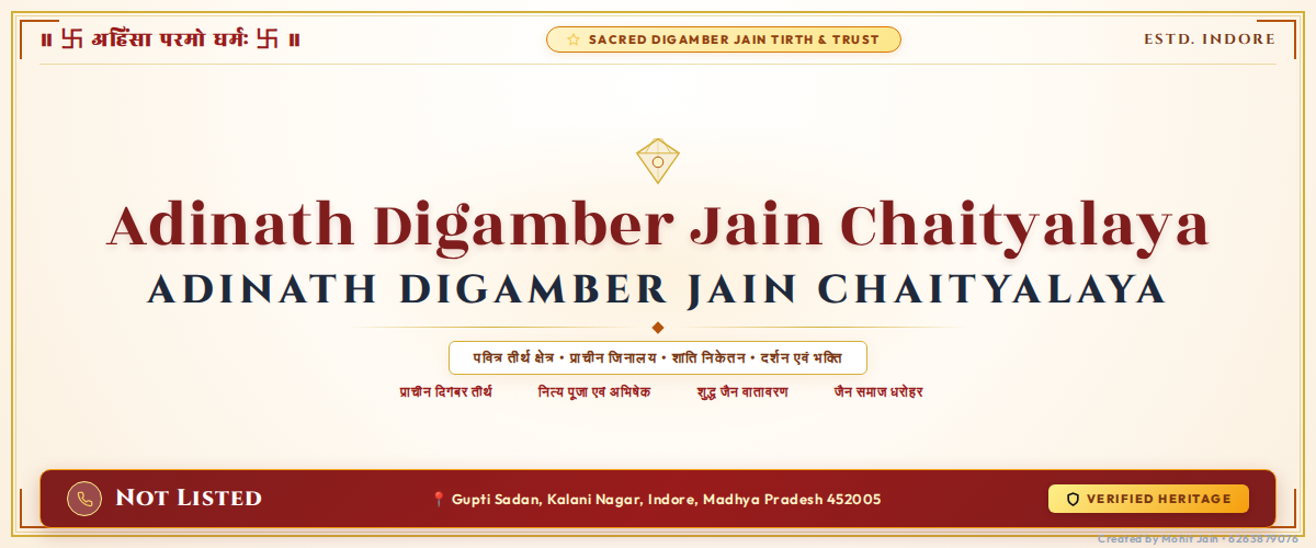 Adinath Digamber Jain Chaityalaya Banner
