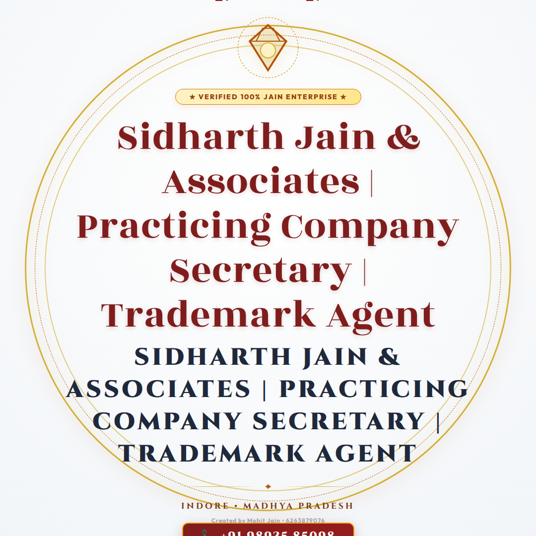 Sidharth Jain & Associates | Practicing Company Secretary | Trademark Agent